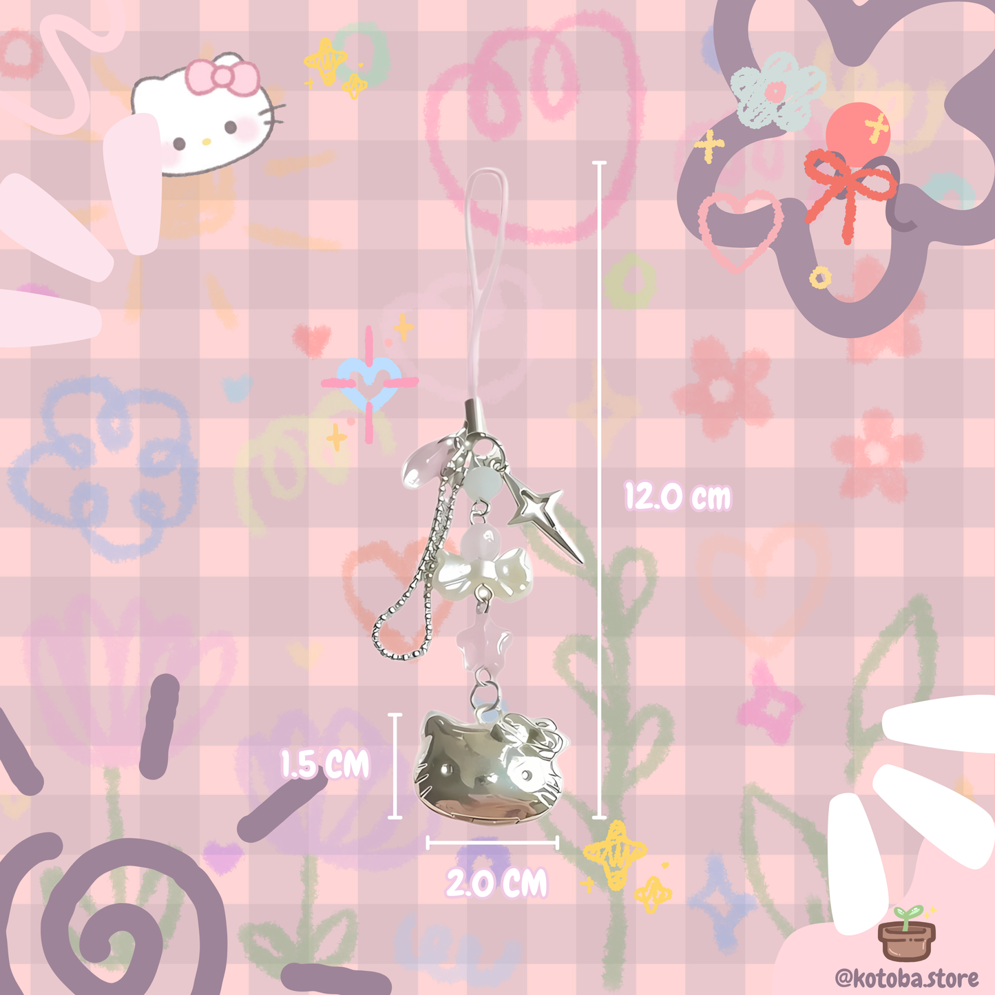 Cute Hello Kitty Phone Charm