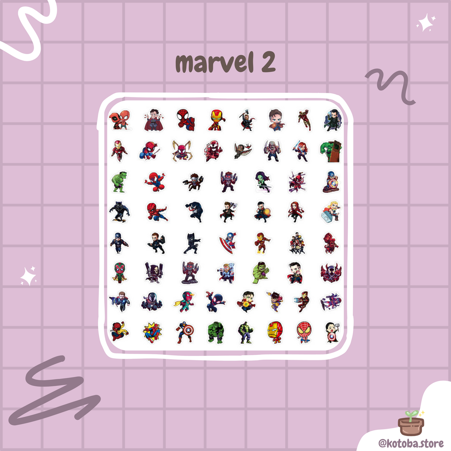 60-Piece Waterproof Stickers