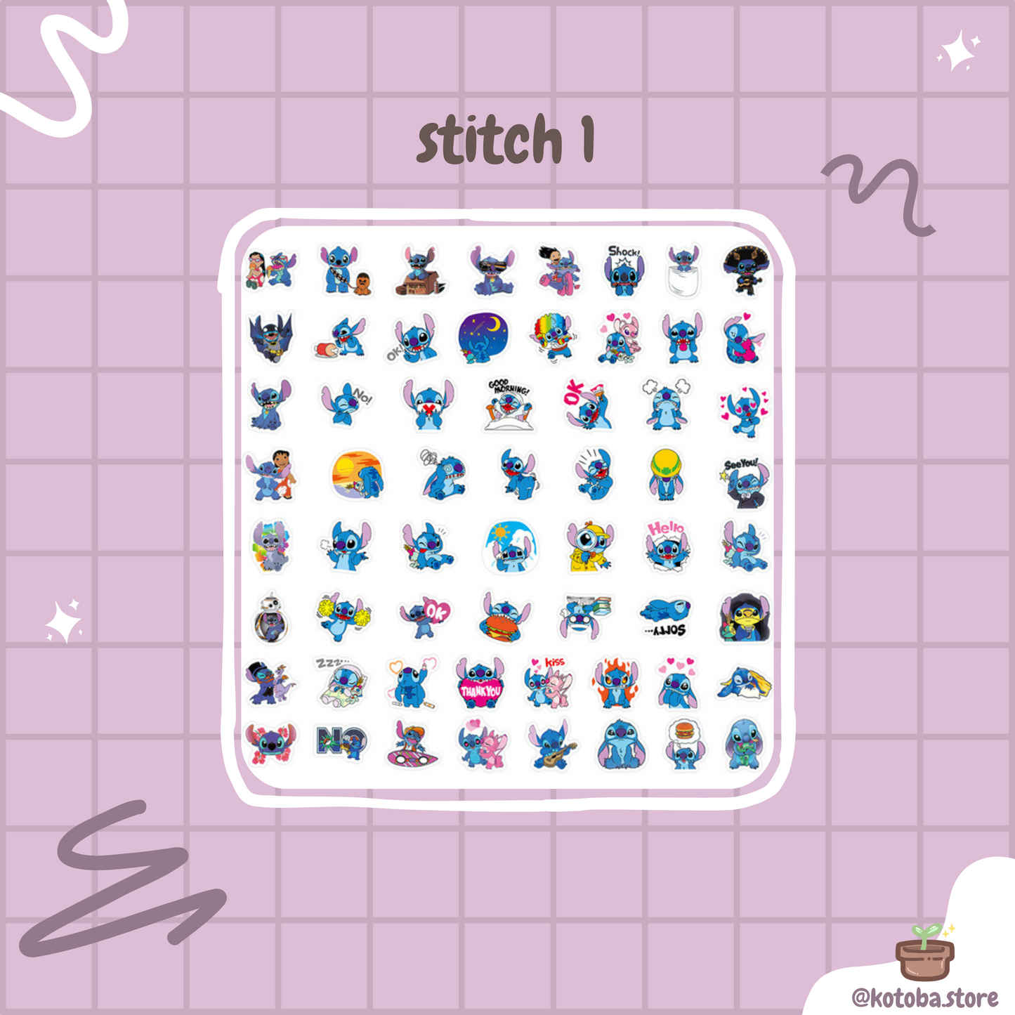 60-Piece Waterproof Stickers