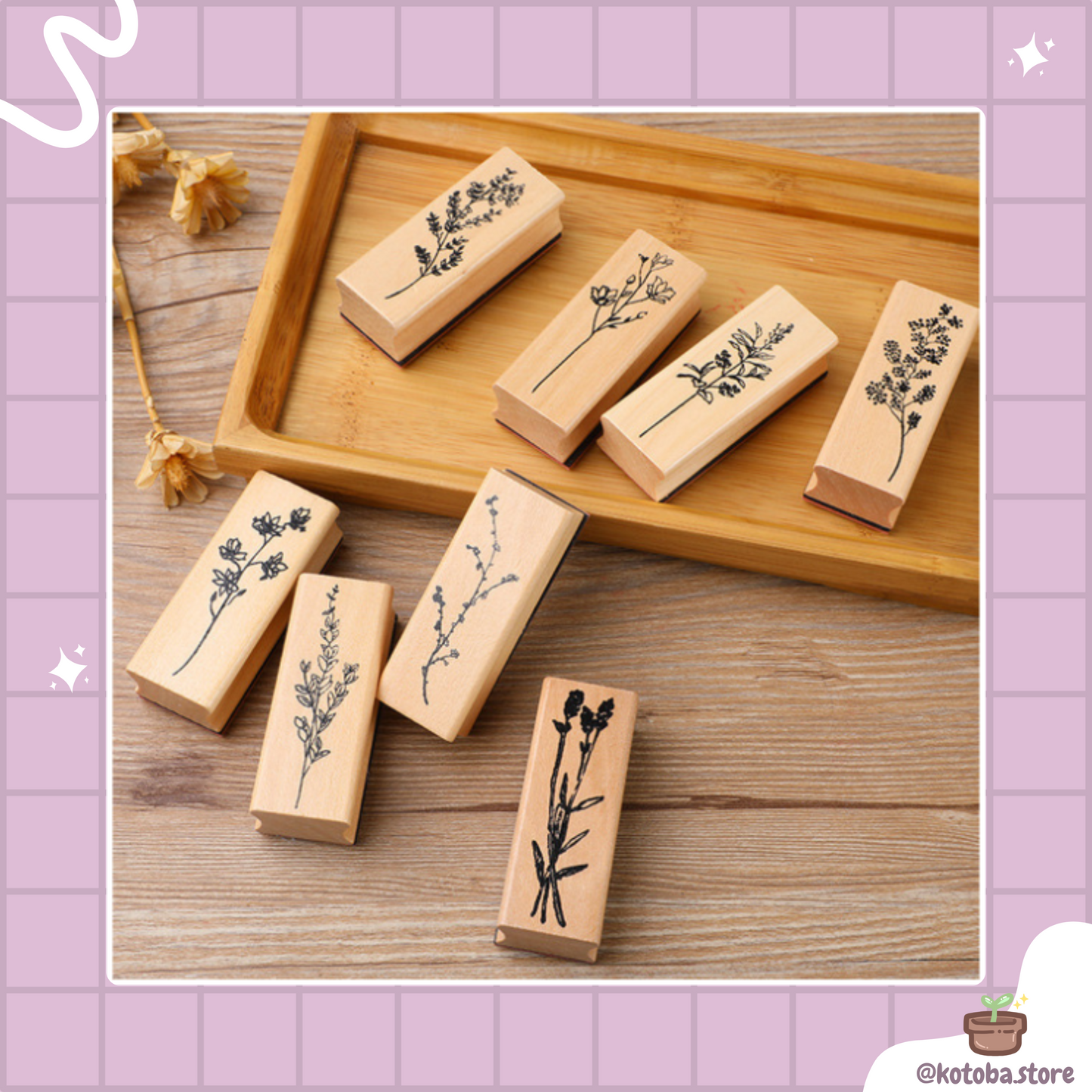 Vintage Wooden Stamp Collection