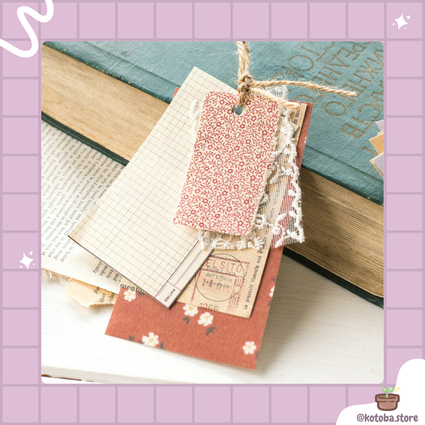 Vintage Patterned Scrapbook Paper Set