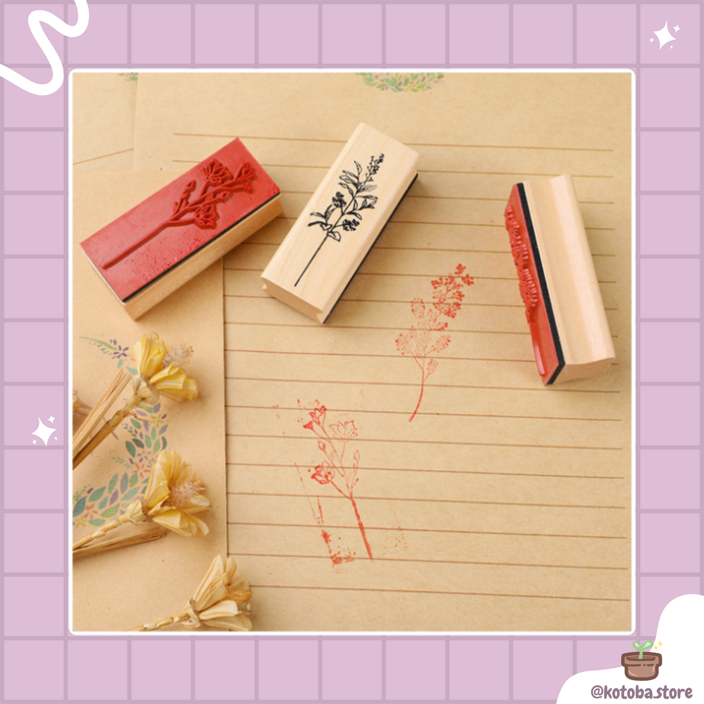 Vintage Wooden Stamp Collection