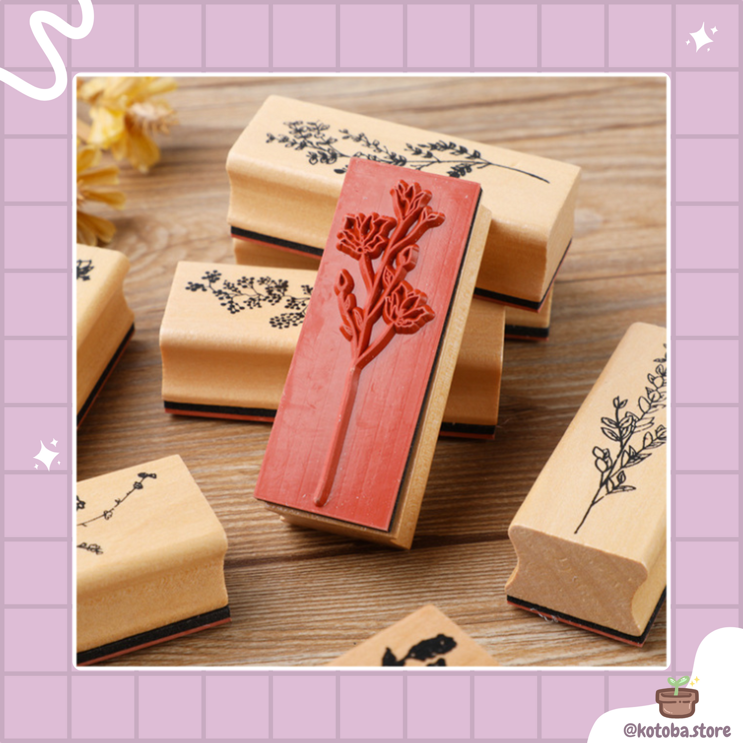 Vintage Wooden Stamp Collection