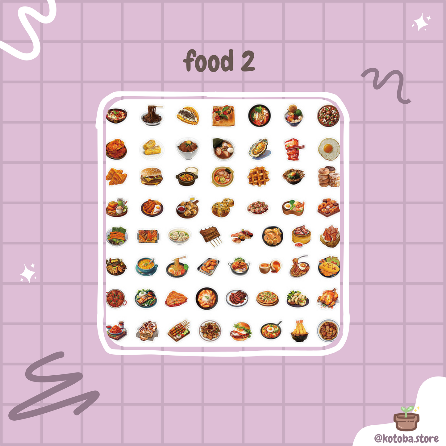 60-Piece Waterproof Stickers