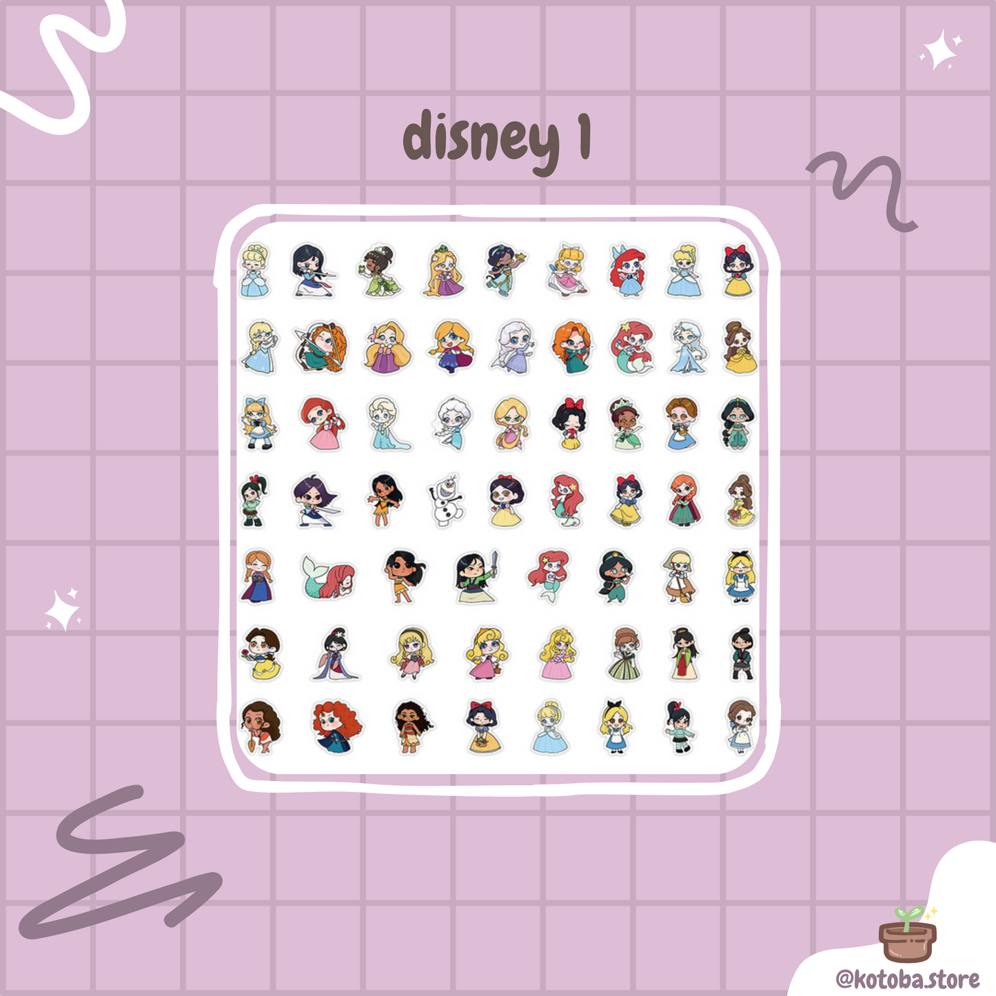 60-Piece Waterproof Stickers