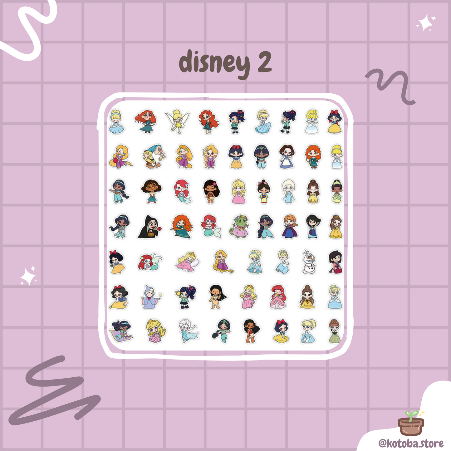 60-Piece Waterproof Stickers