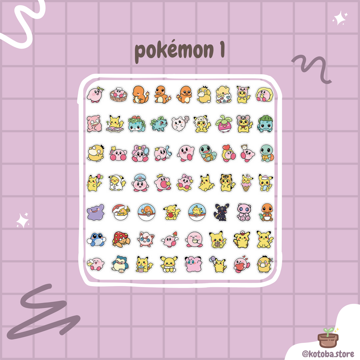 60-Piece Waterproof Stickers