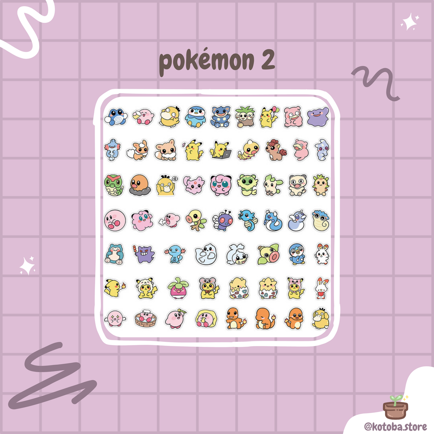 60-Piece Waterproof Stickers