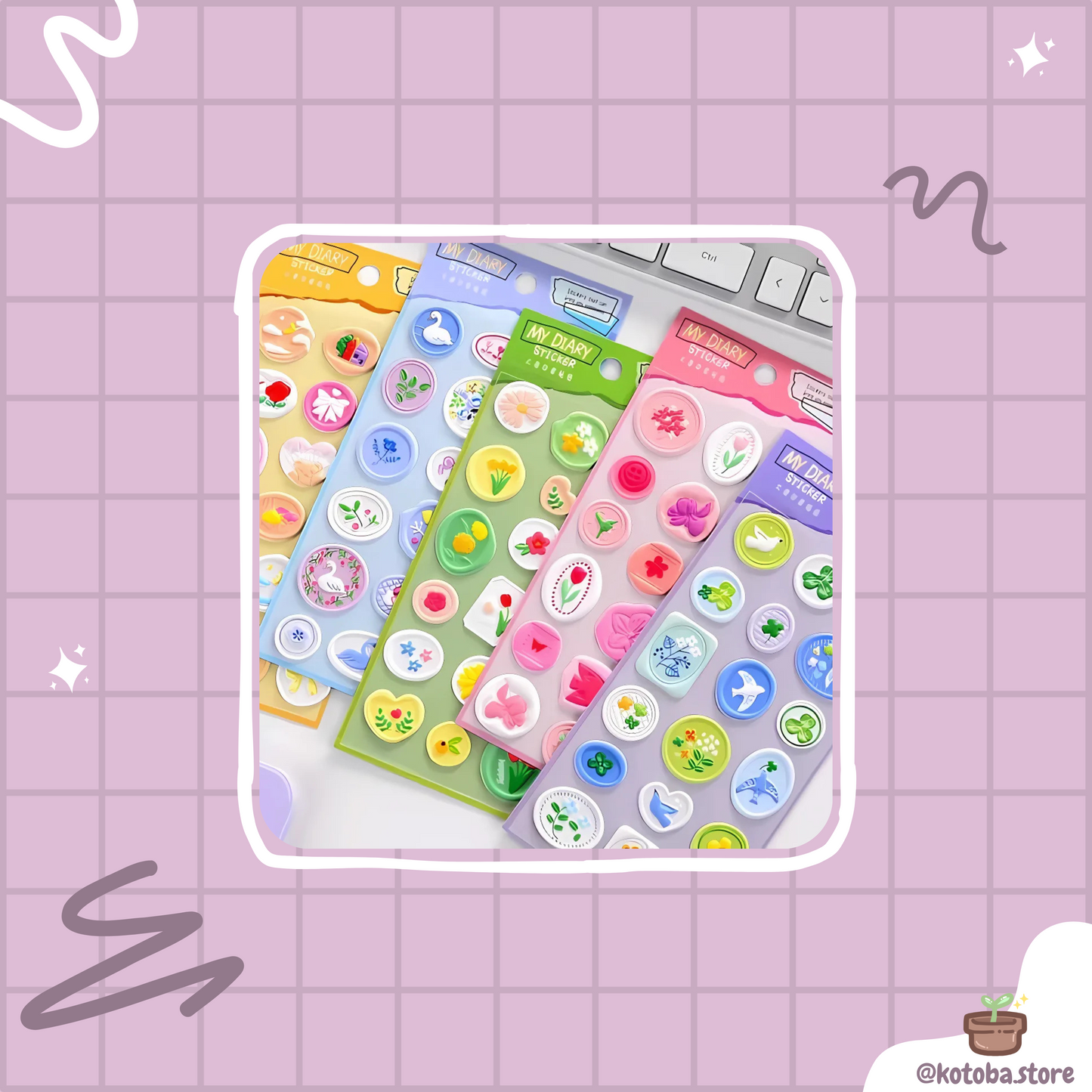 Puffy Wax Seal Envelope Sticker