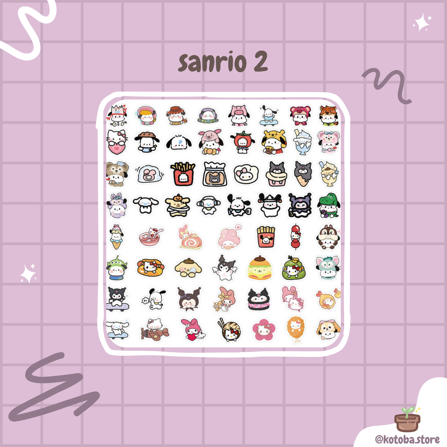 60-Piece Waterproof Stickers