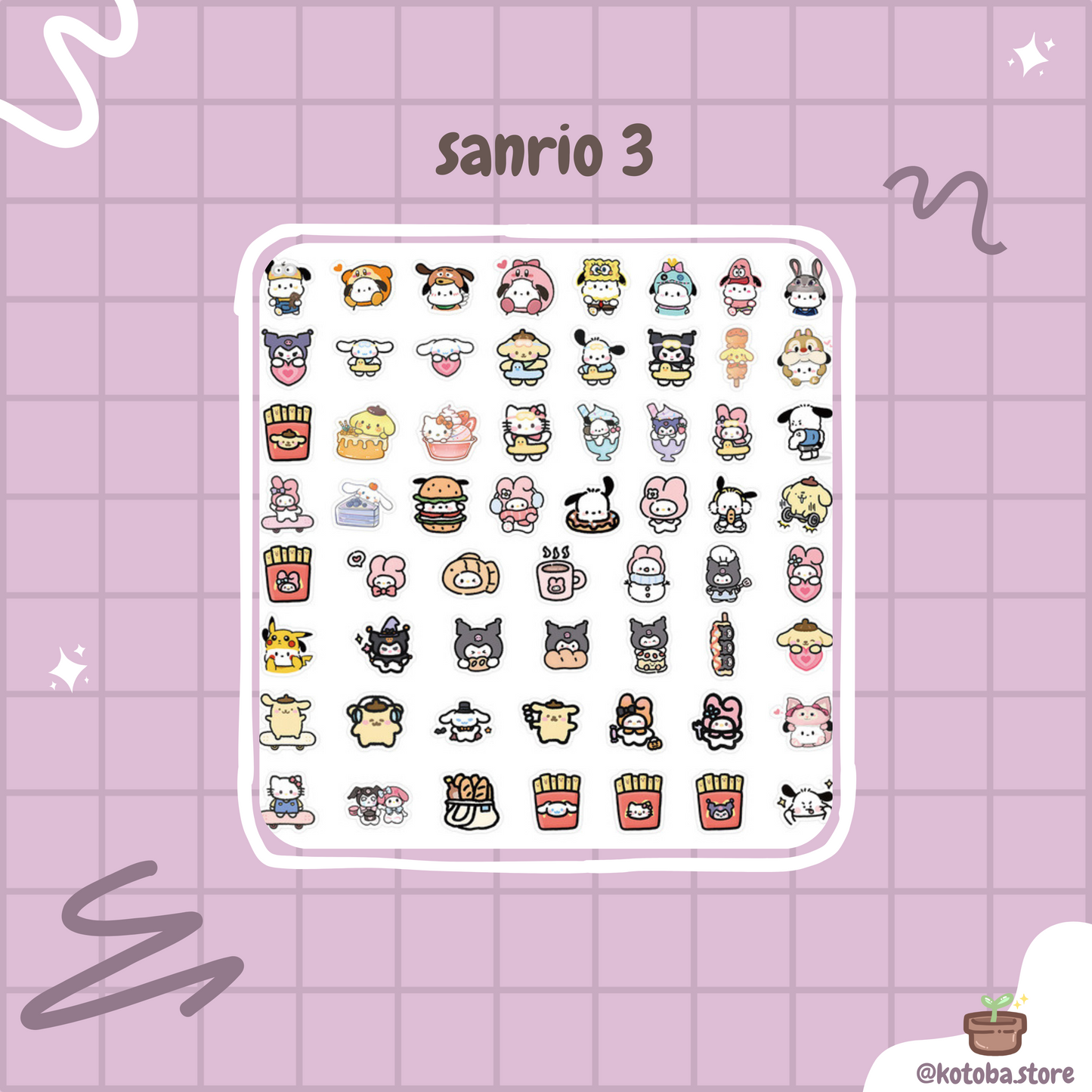 60-Piece Waterproof Stickers