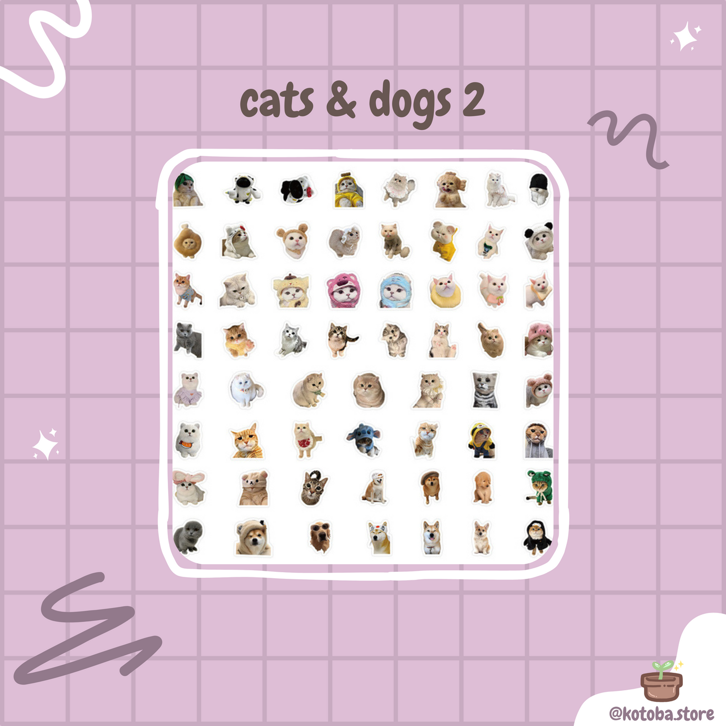 60-Piece Waterproof Stickers