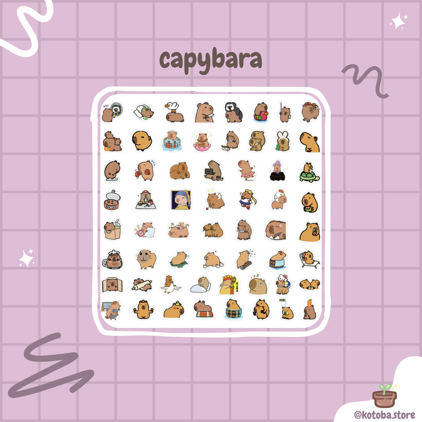 60-Piece Waterproof Stickers