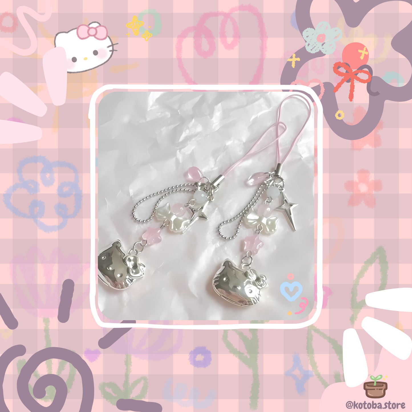 Cute Hello Kitty Phone Charm
