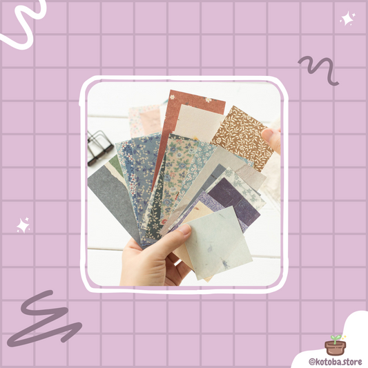 Vintage Patterned Scrapbook Paper Set