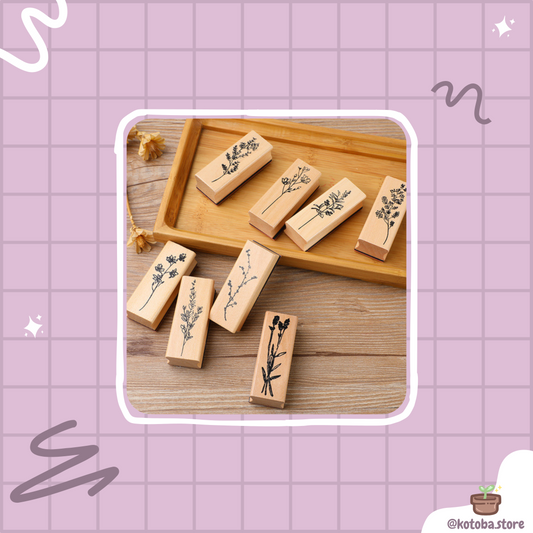 Vintage Wooden Stamp Collection