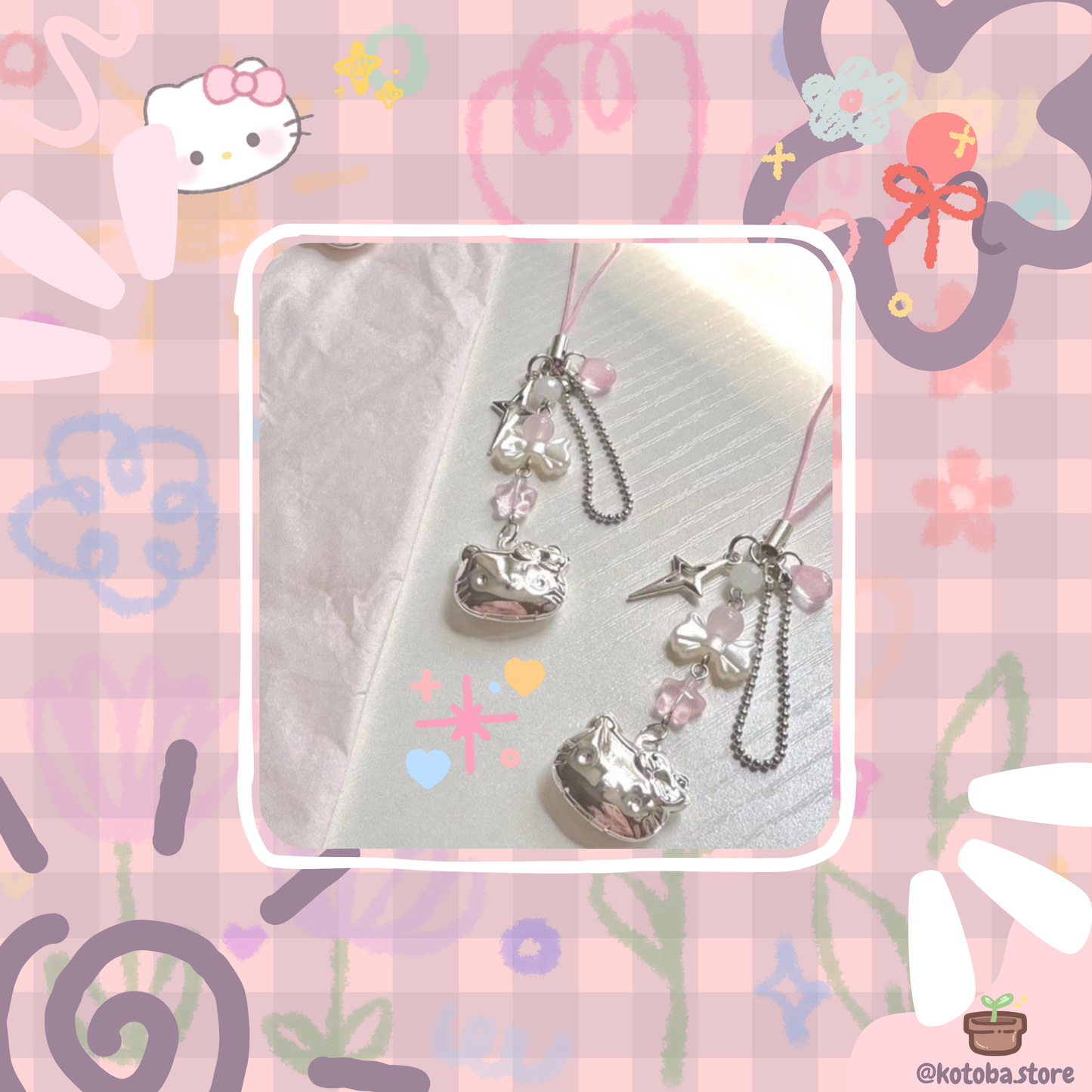 Cute Hello Kitty Phone Charm
