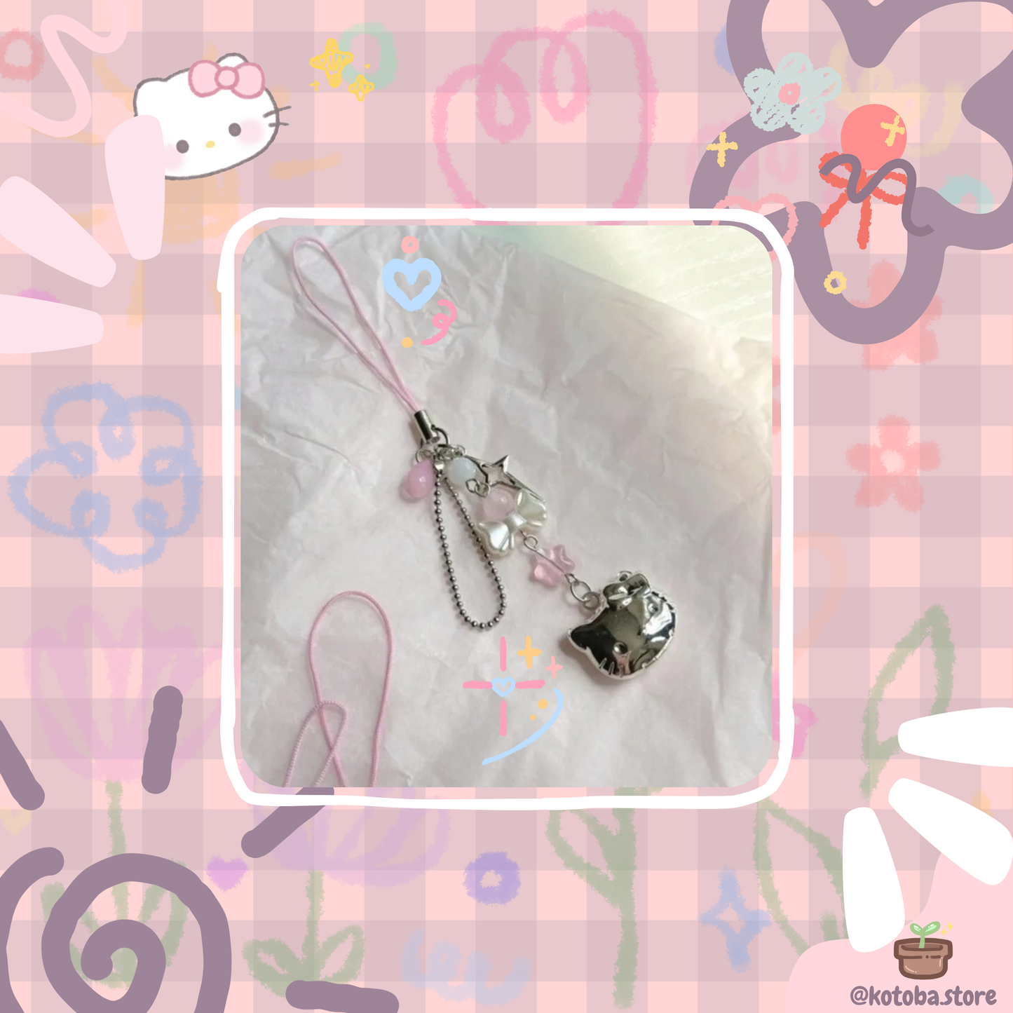 Cute Hello Kitty Phone Charm