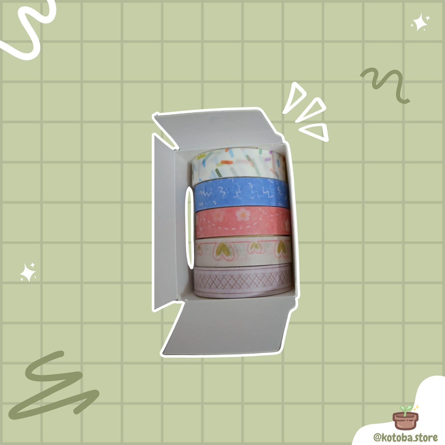 Songdao Maple Leaf Sunset Washi Tape Set