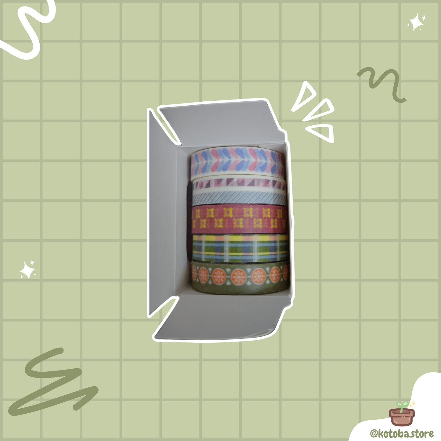 Songdao Maple Leaf Sunset Washi Tape Set