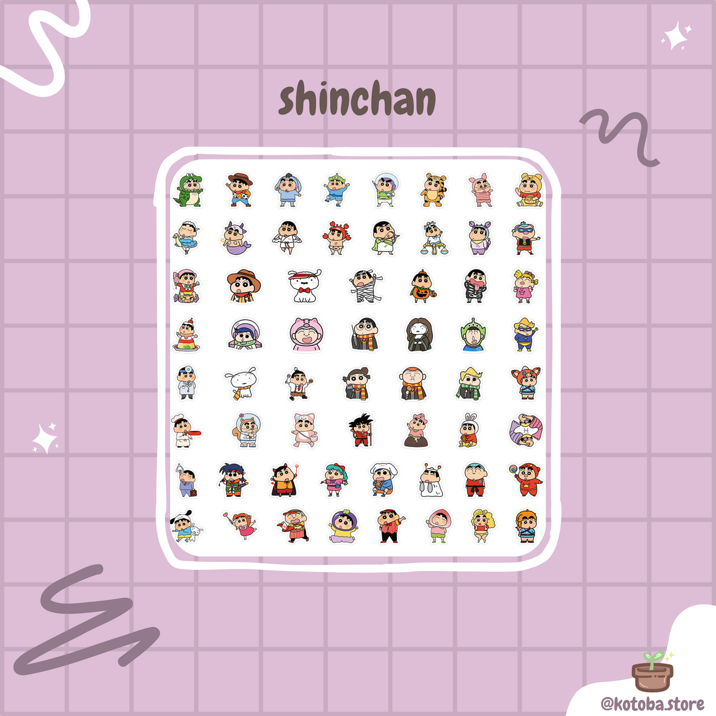 60-Piece Waterproof Stickers